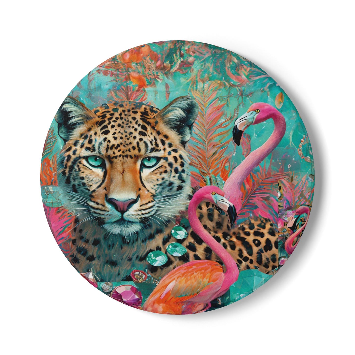 Jewel Leopard Ceramic Coaster