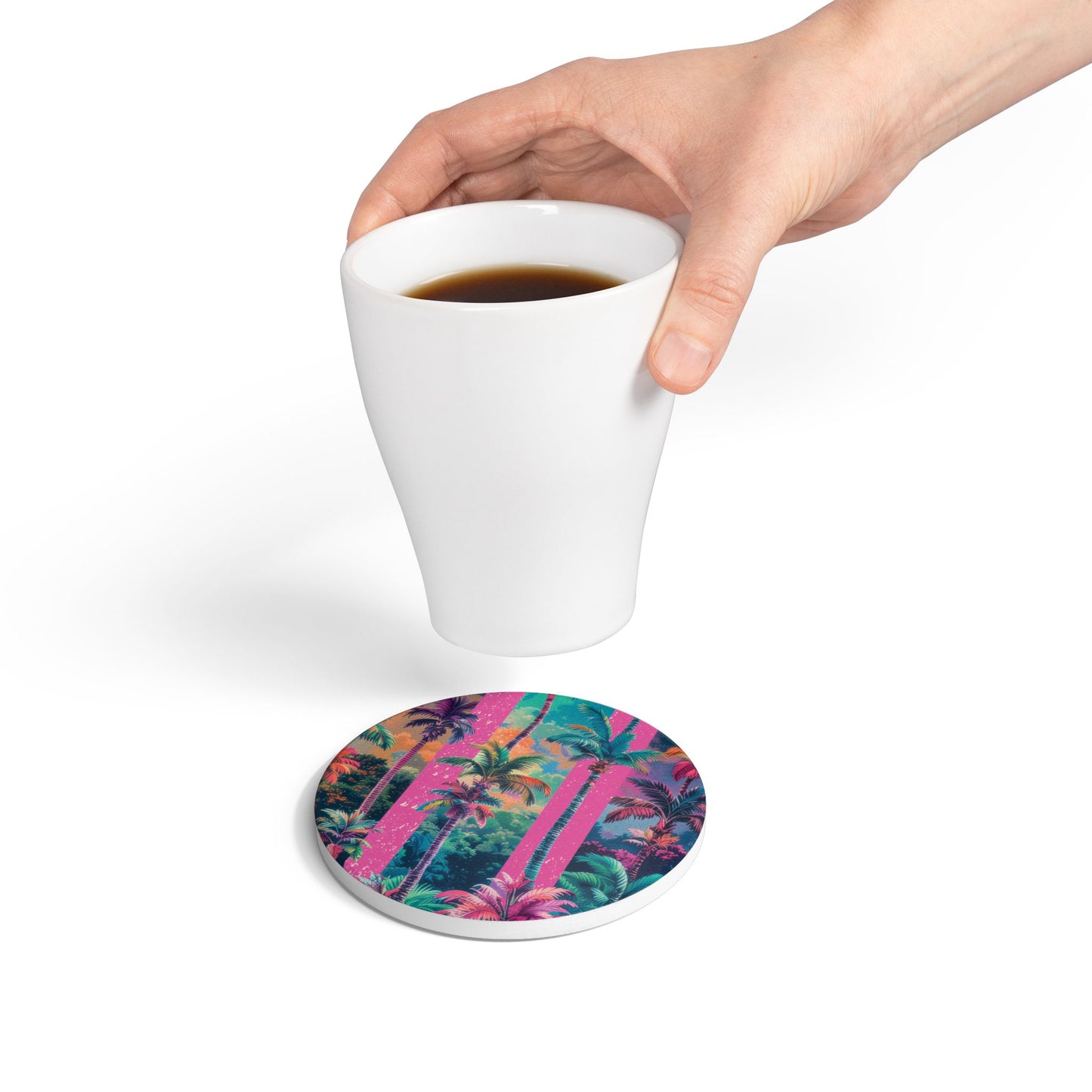 Sunshine Palm Ceramic Coaster