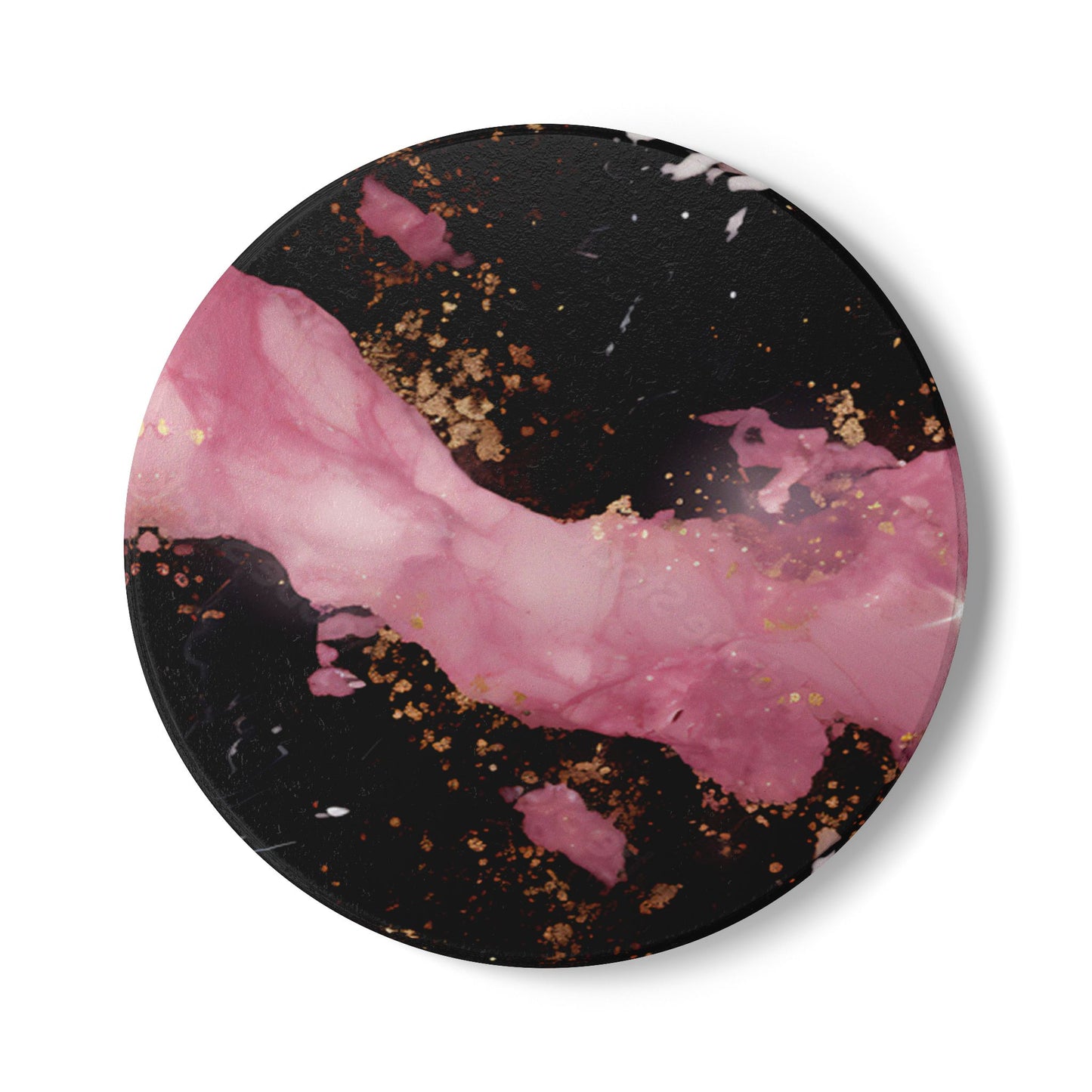 Black Marble Effect Ceramic Coaster