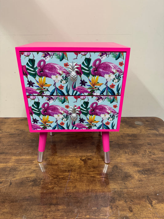 Mint Flamingo Table Square