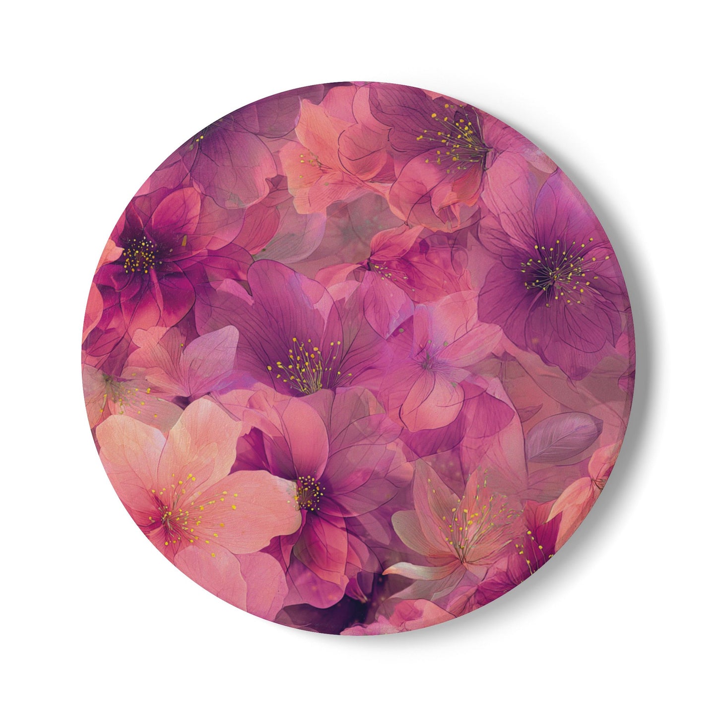 Autumnal Floral Ceramic Coaster