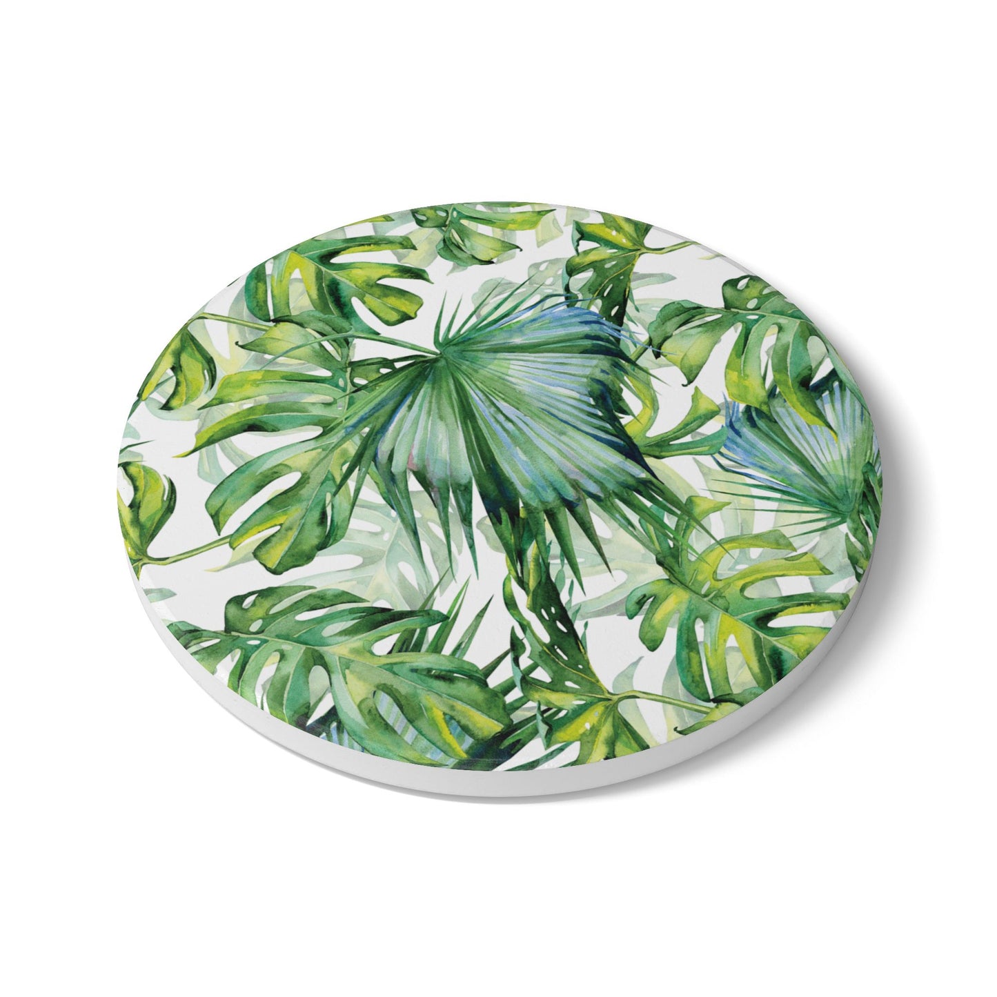 Botanical Leaves Ceramic Coaster