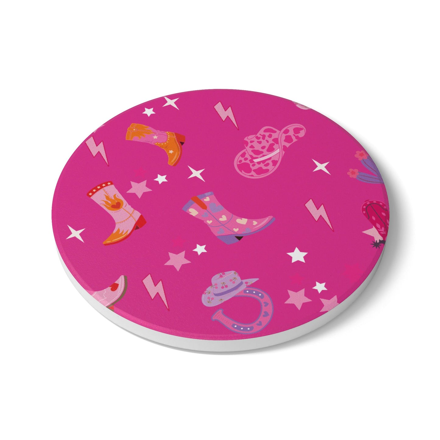 Pink Pony Club Hot Pink Ceramic Coaster