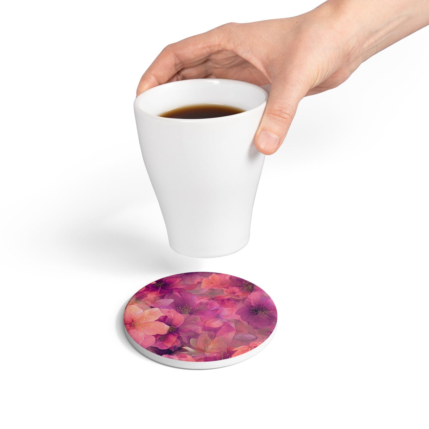 Autumnal Floral Ceramic Coaster