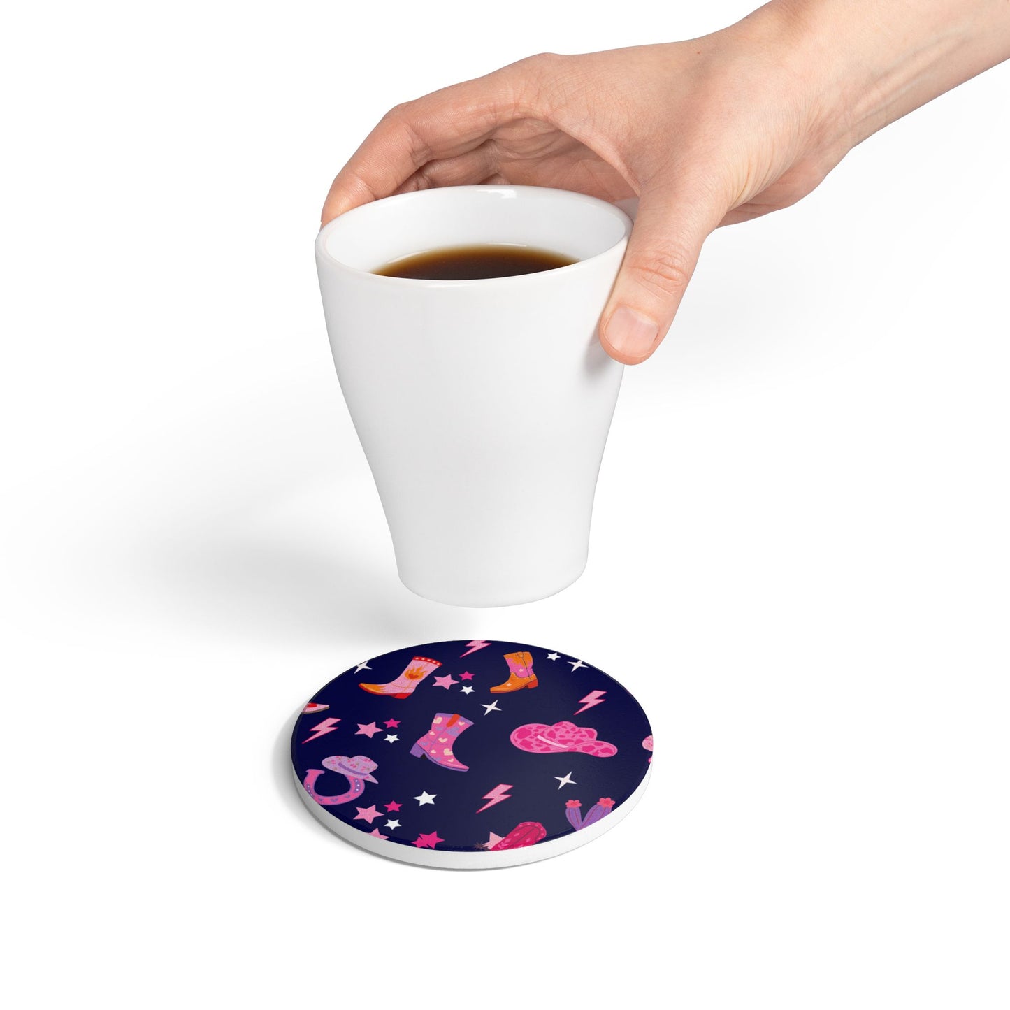 Pink Pony Club - Navy Ceramic Coaster