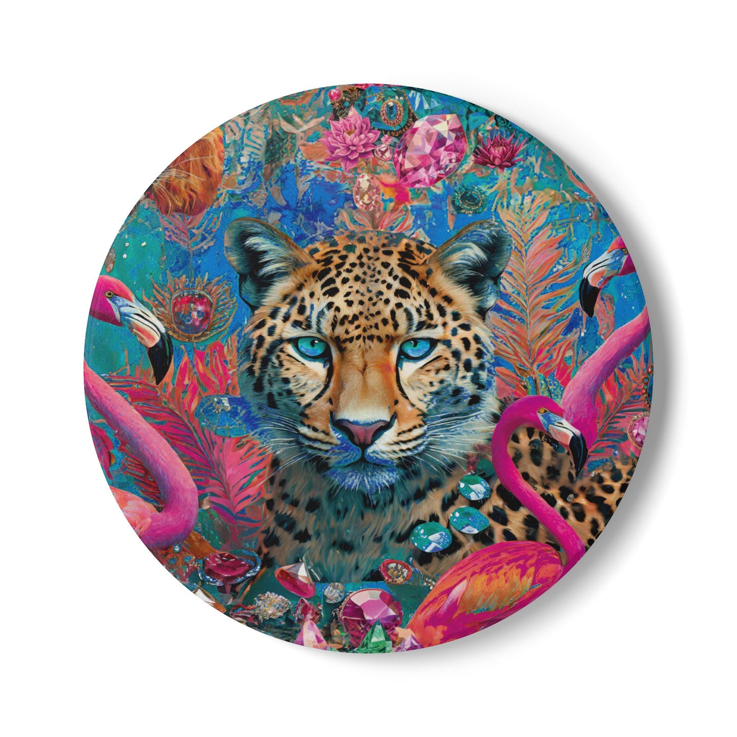 Jewel Leopard Colourful Ceramic Coaster