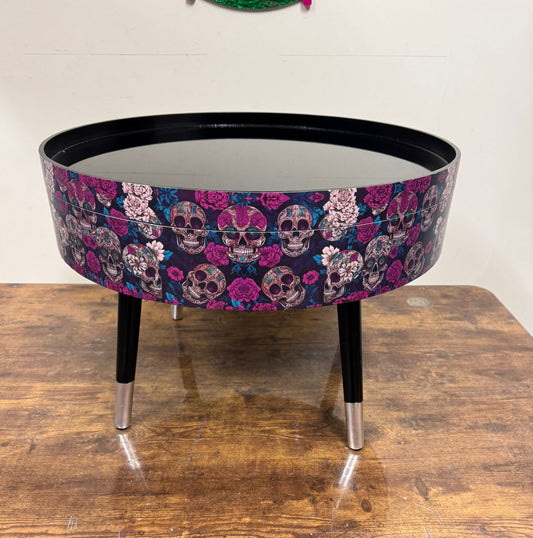 Black & Purple Skull Coffee Table