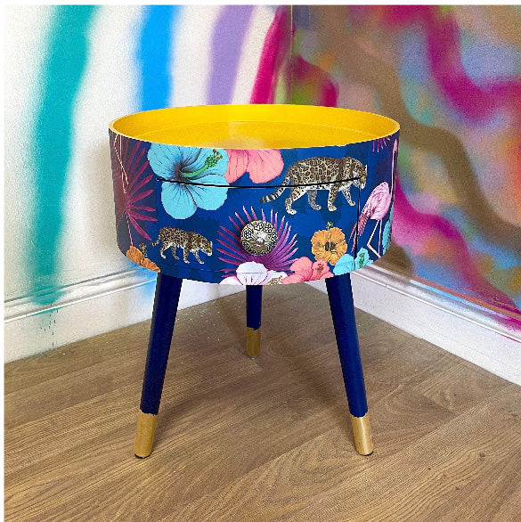 Flocking Fabulous - Blue with Mustard