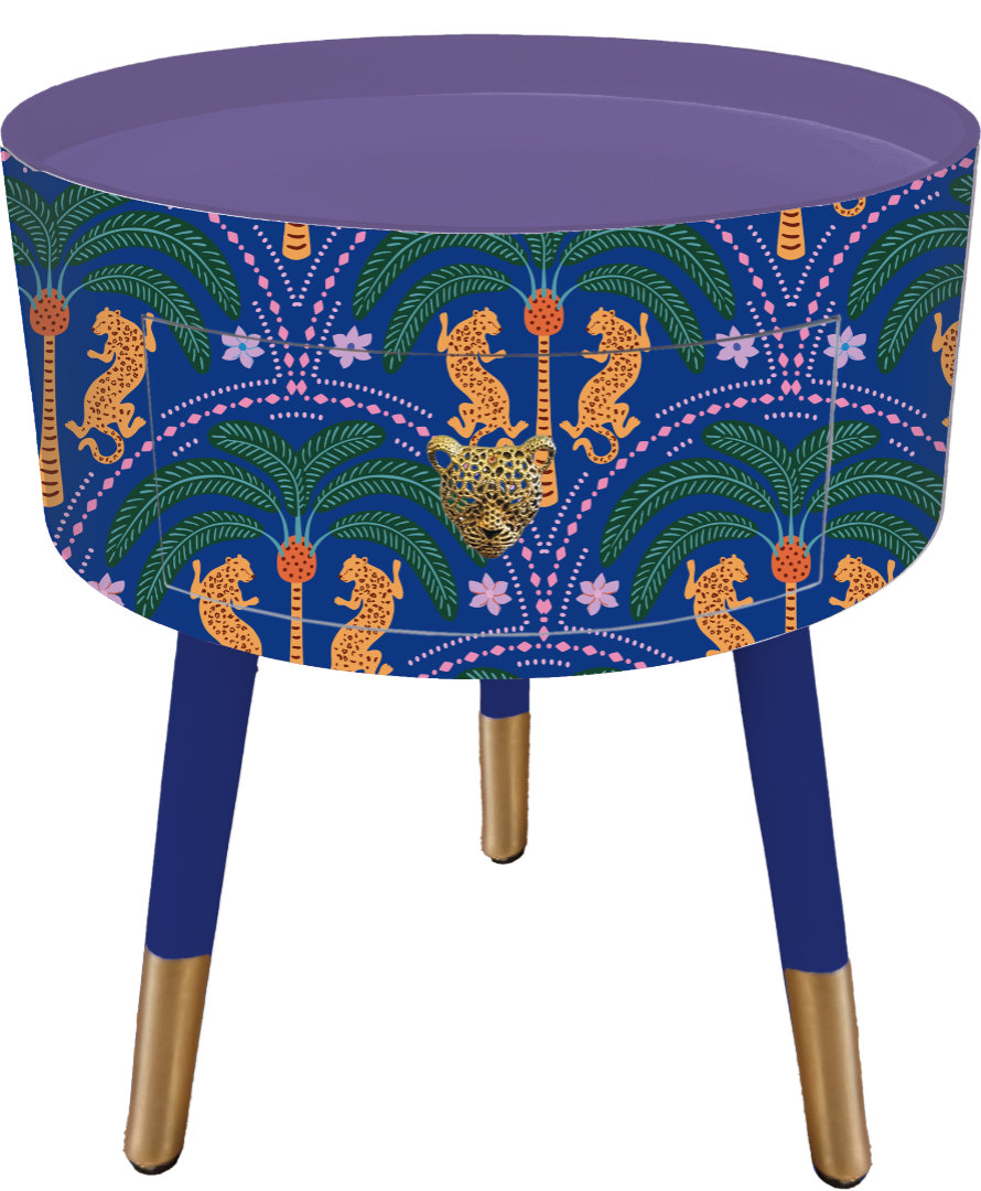 TGR - Cheetah with Palm (royal blue)