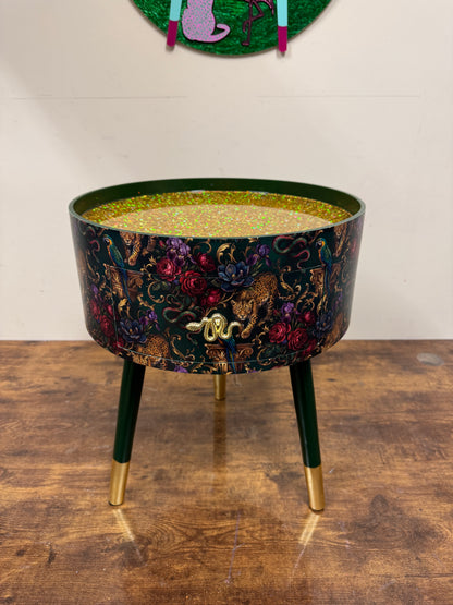 Gilded Jungle - Emerald and gold glitter