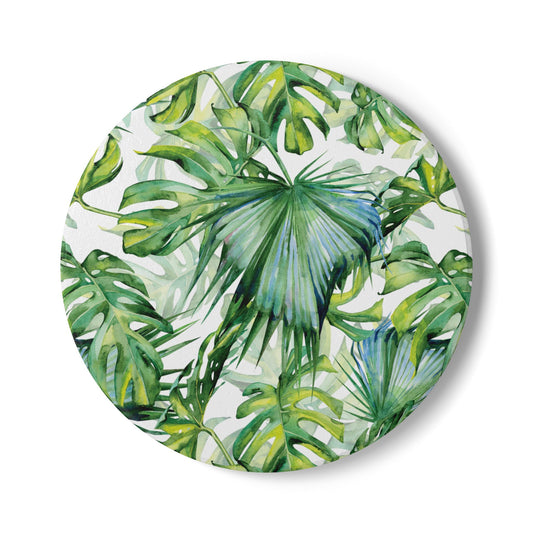 Botanical Leaves Ceramic Coaster