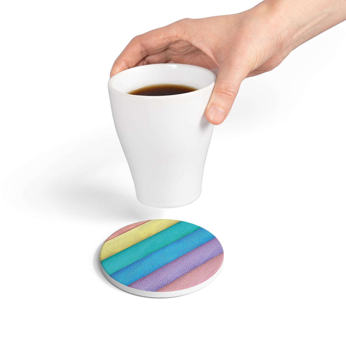 Kensington Rainbow Pastel Ceramic Coaster
