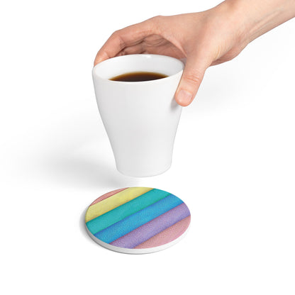 Kensington Rainbow Pastel Ceramic Coaster