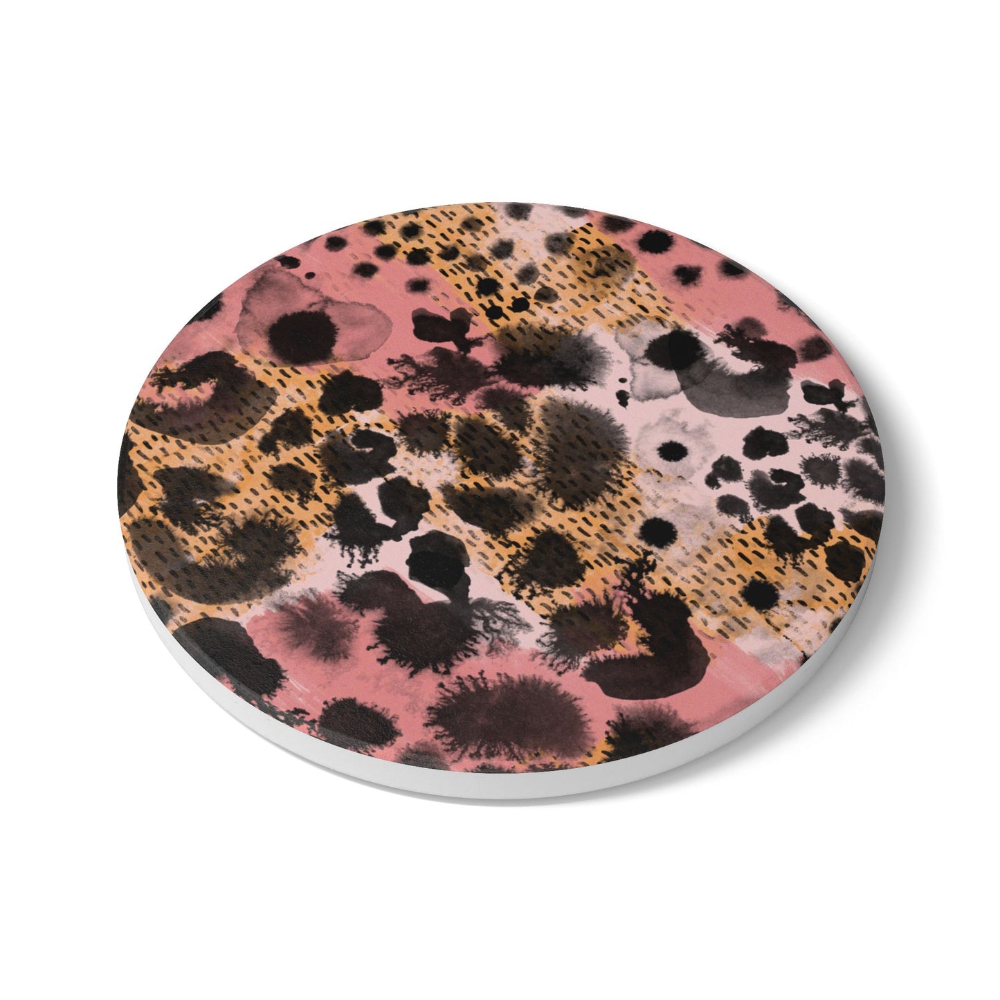 Watercolour Leopard Print Coaster