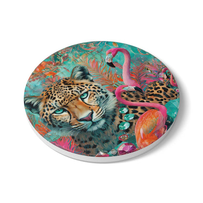 Jewel Leopard Ceramic Coaster