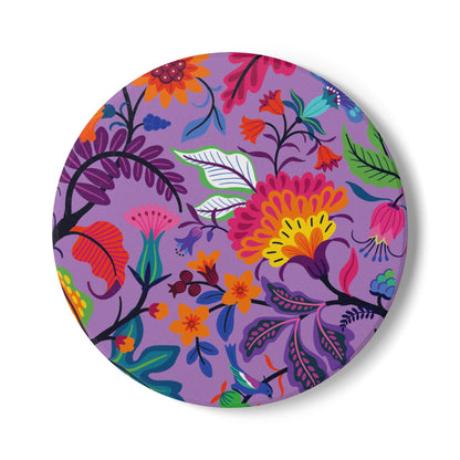 Wildflowers Lilac Ceramic Coaster