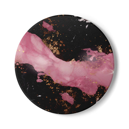 Black Marble Effect Ceramic Coaster