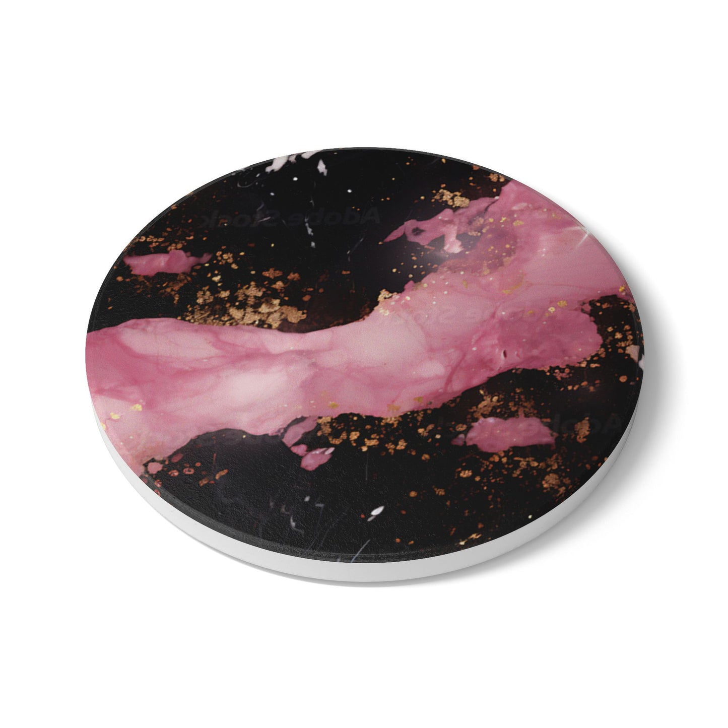 Black Marble Effect Ceramic Coaster