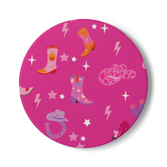 Pink Pony Club Hot Pink Ceramic Coaster