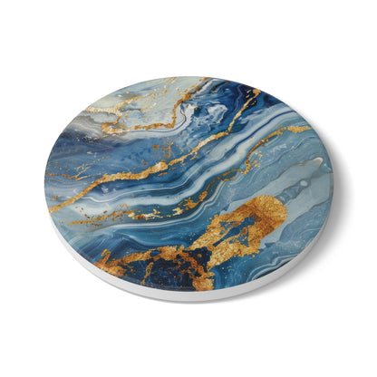 Marble Blue Ceramic Coaster