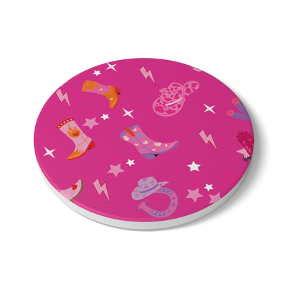Pink Pony Club Hot Pink Ceramic Coaster