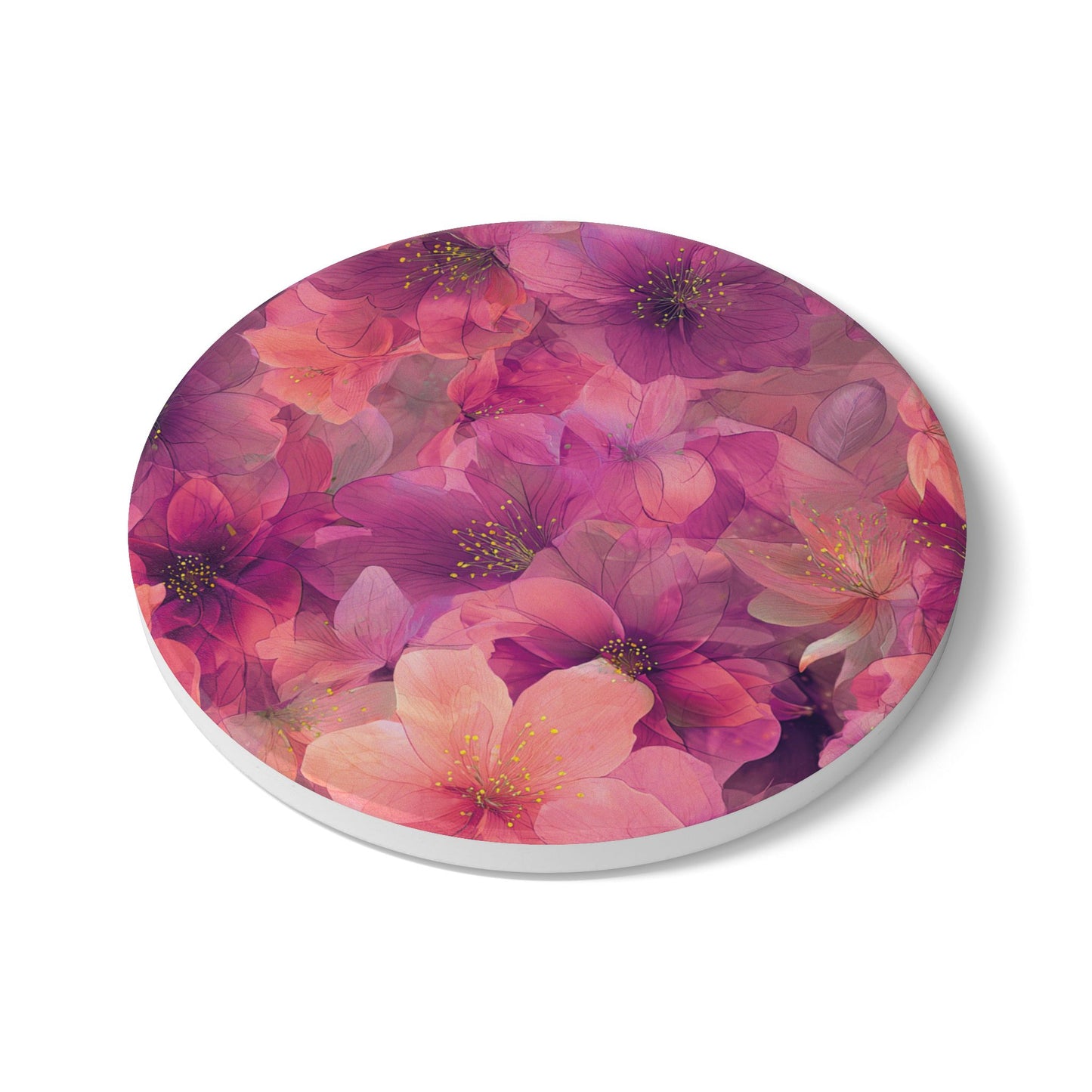 Autumnal Floral Ceramic Coaster