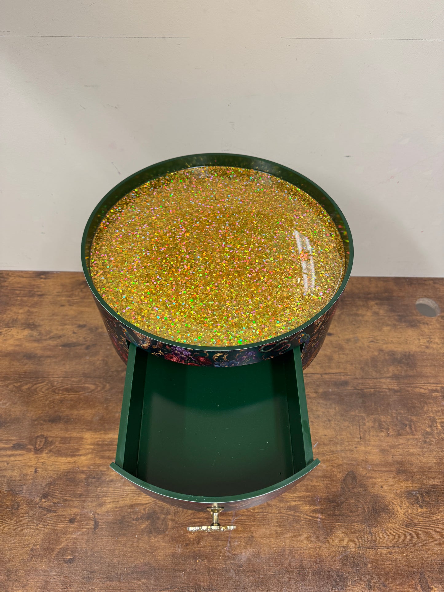 Gilded Jungle - Emerald and gold glitter