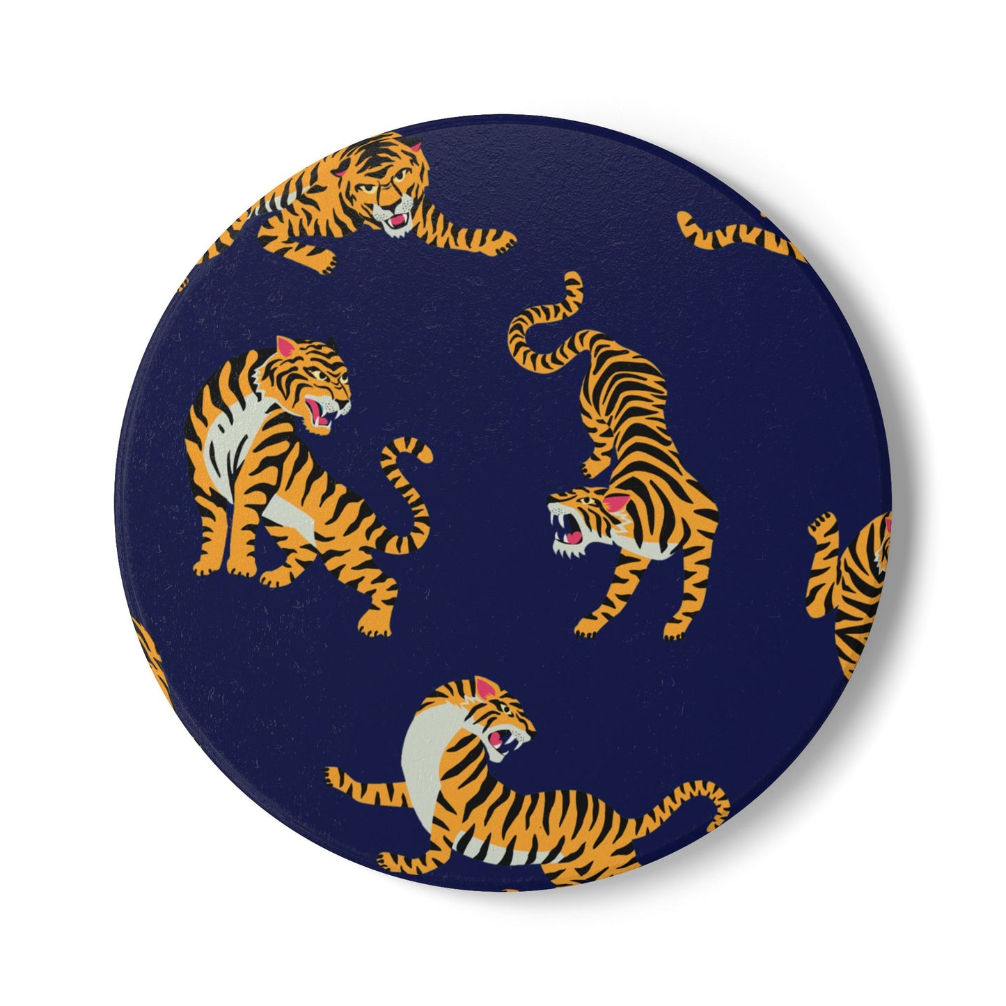 Tiger - Navy Ceramic Coaster