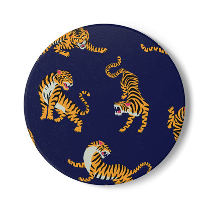 Tiger - Navy Ceramic Coaster