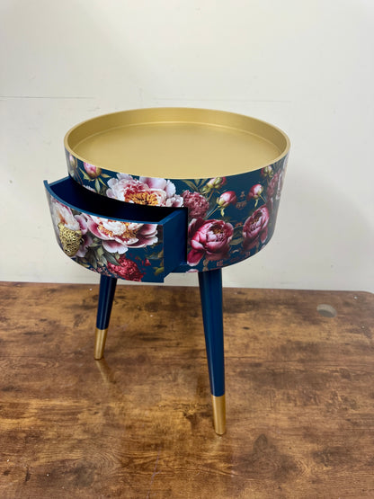 Dark Teal Baroque Floral Table
