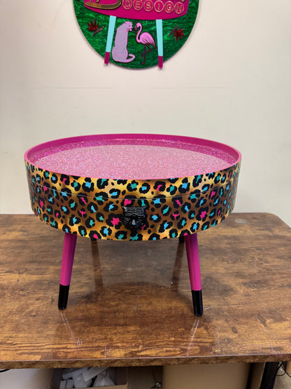 Leopard print coffee table