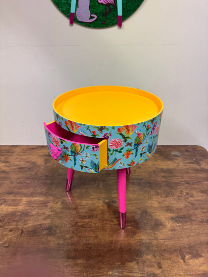 Colourful butterflies and birds table