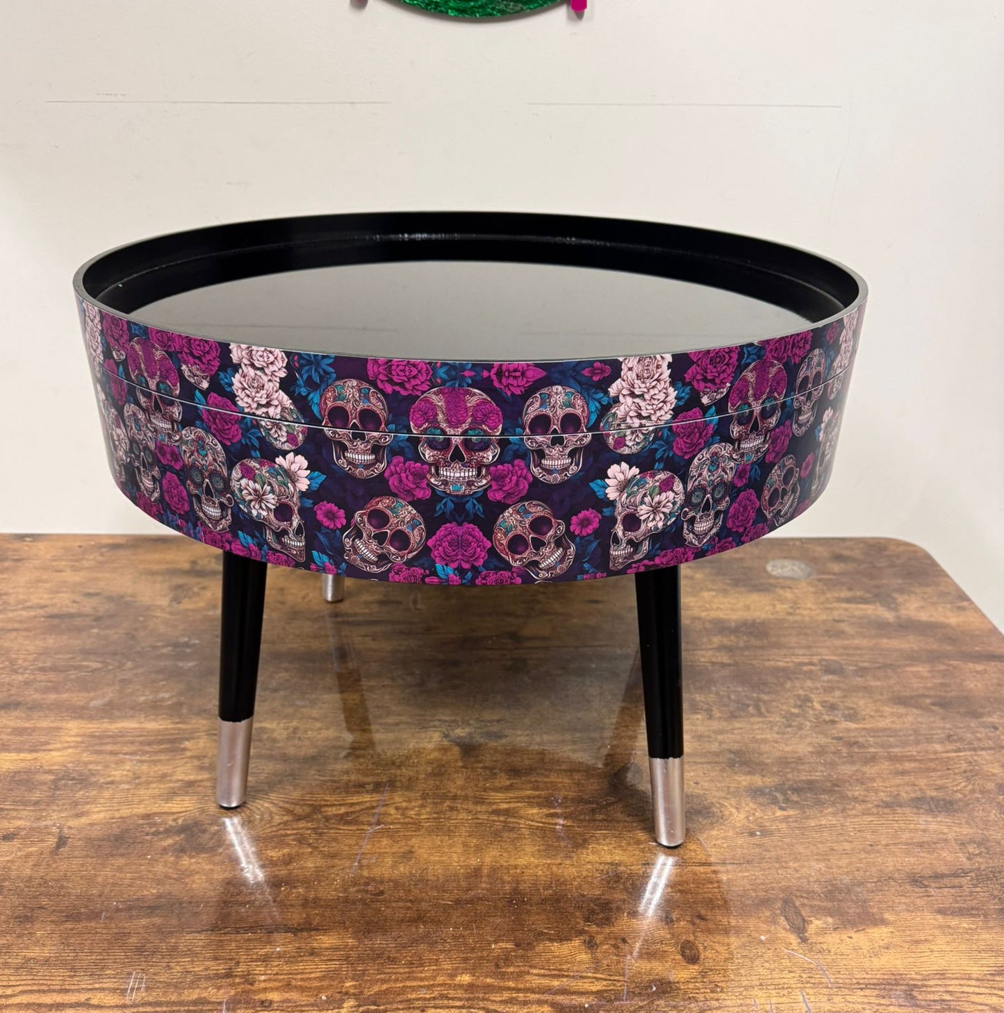 Black & Purple Skull Coffee Table