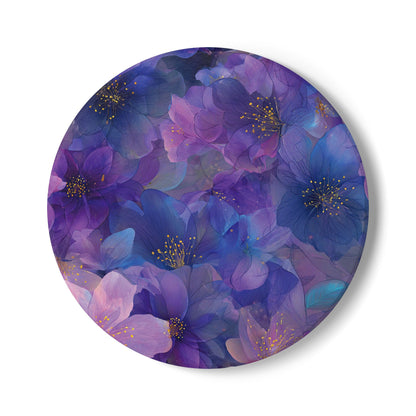 Wildflowers Purples Ceramic Coaster