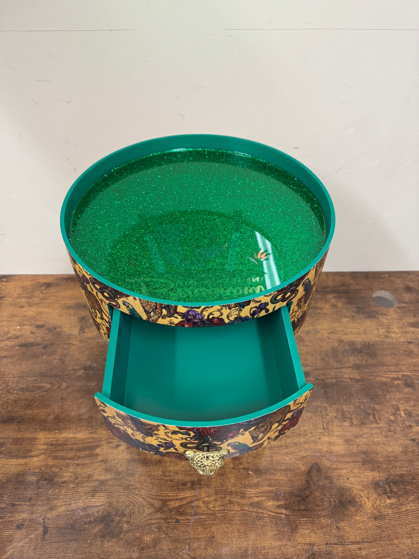 Gilded Jungle - gold and emerald glitter