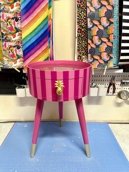 Pink Striped Table