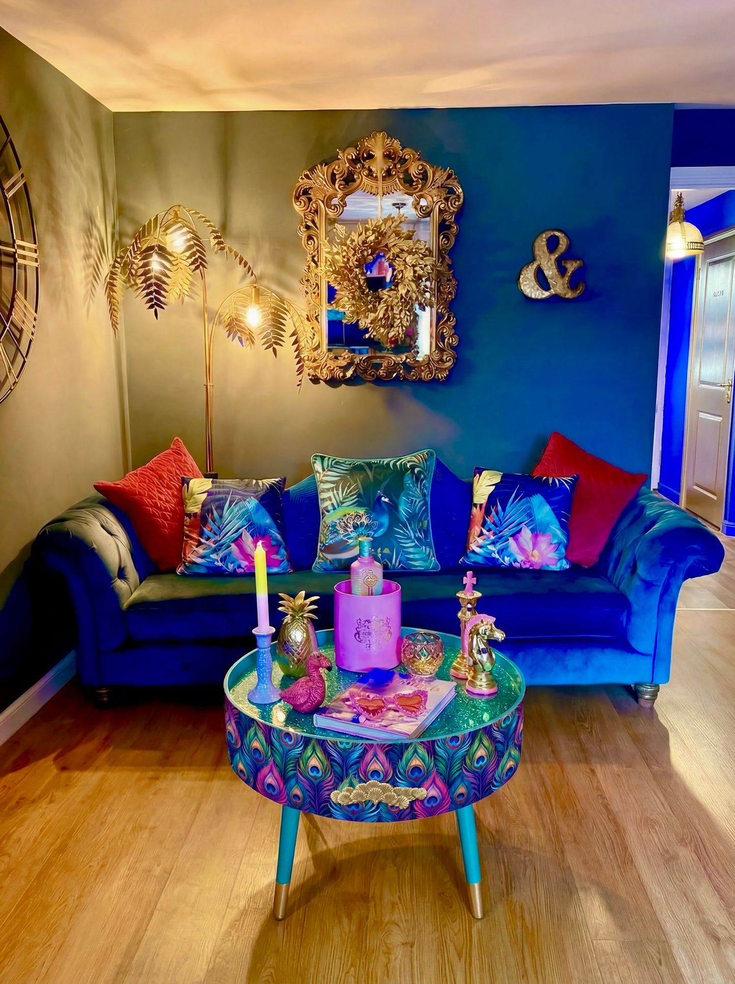 Colourful Peacock Coffee Table