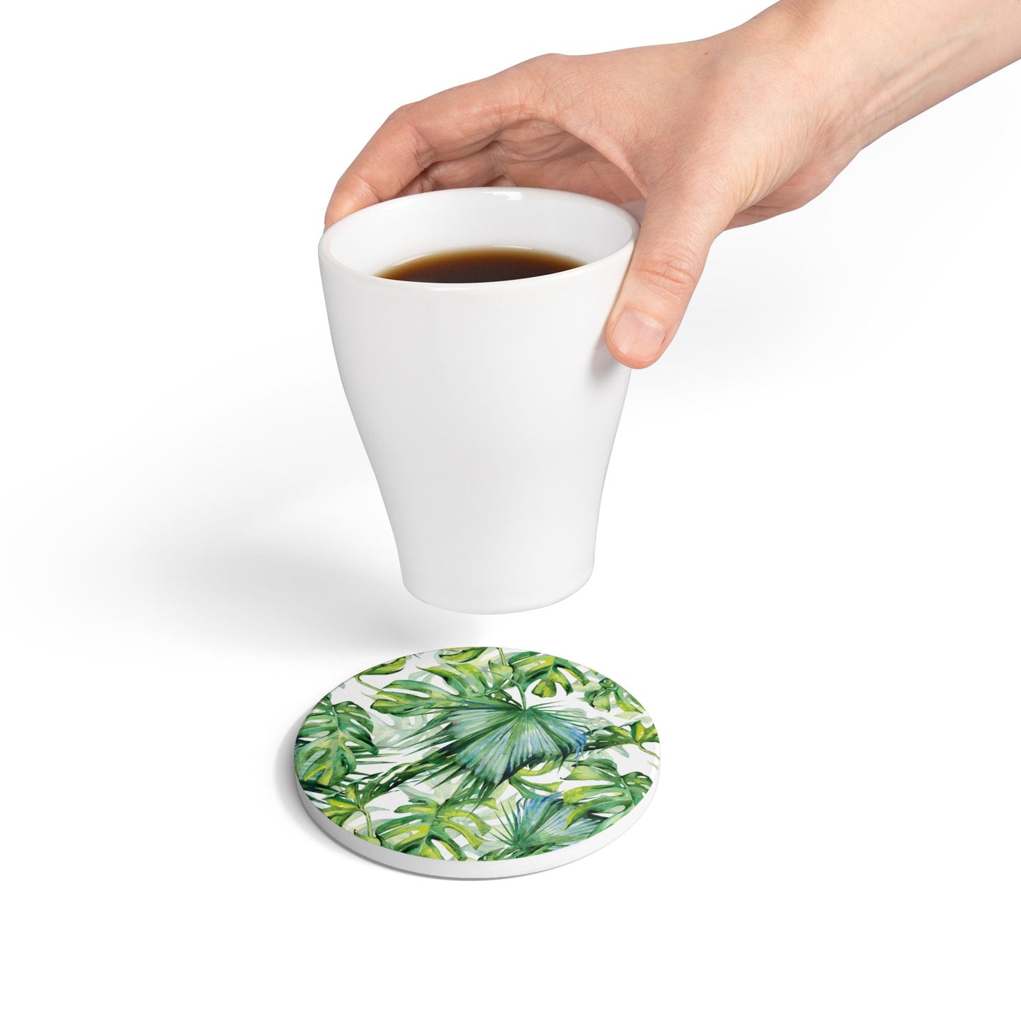 Botanical Leaves Ceramic Coaster