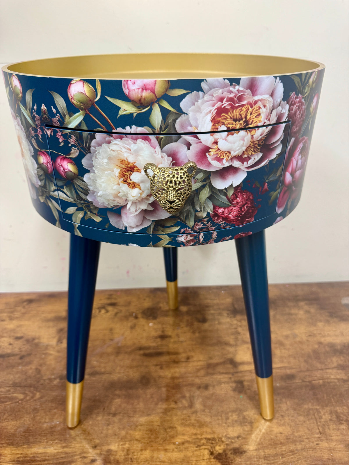 Dark Teal Baroque Floral Table