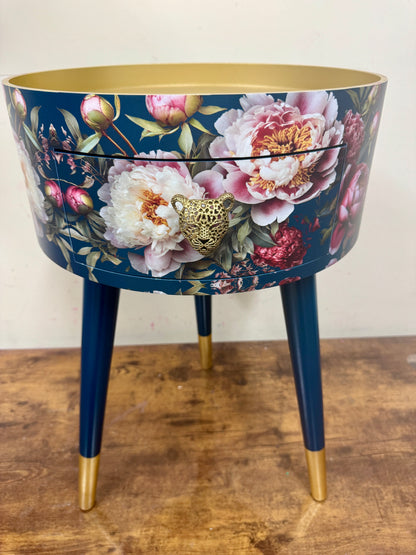 Dark Teal Baroque Floral Table