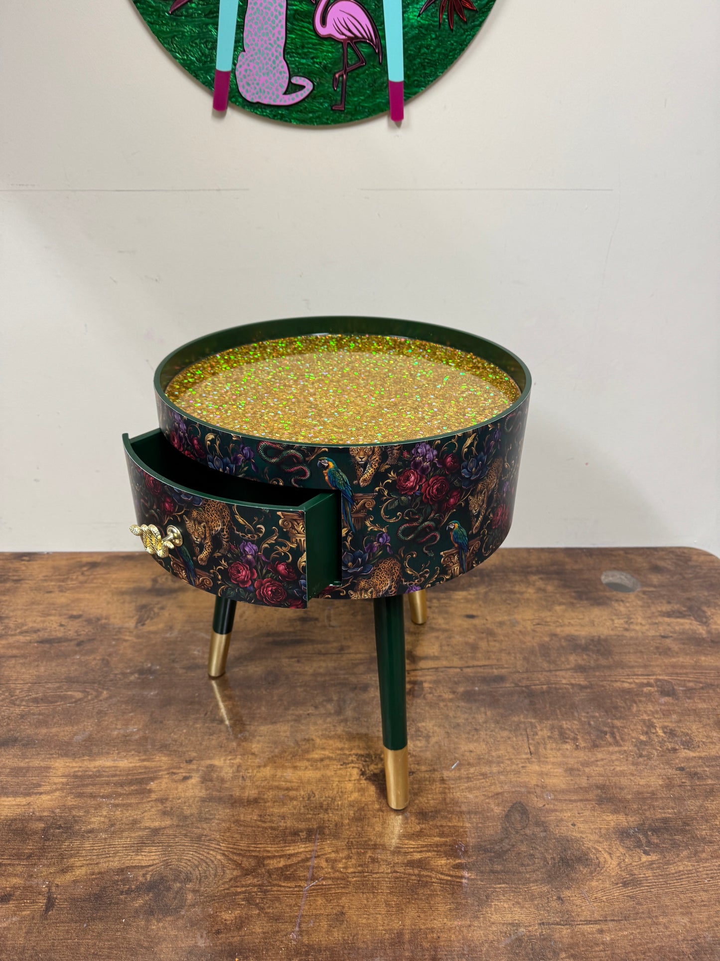 Gilded Jungle - Emerald and gold glitter