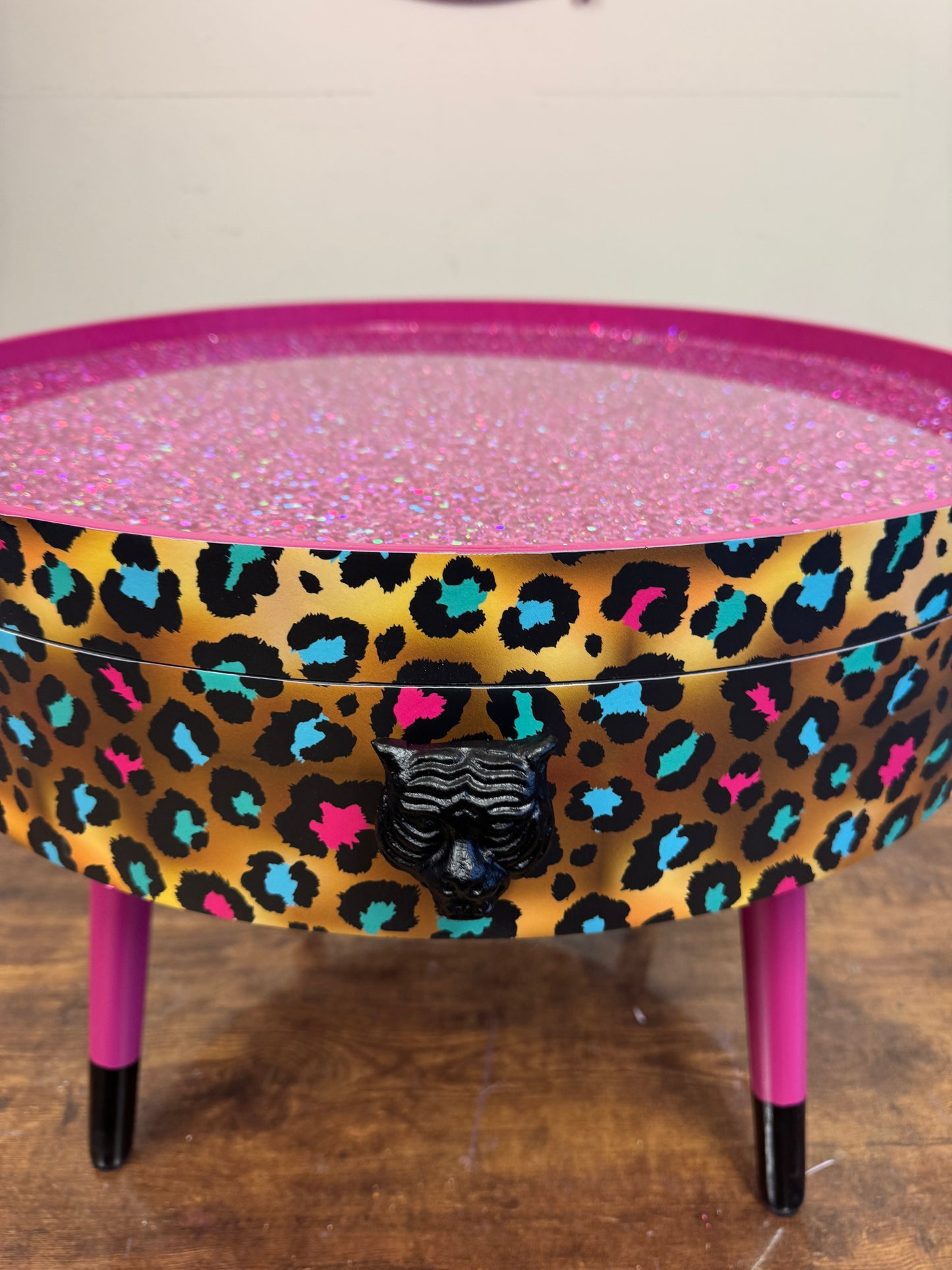 Leopard print coffee table
