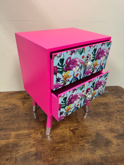 Mint Flamingo Table Square