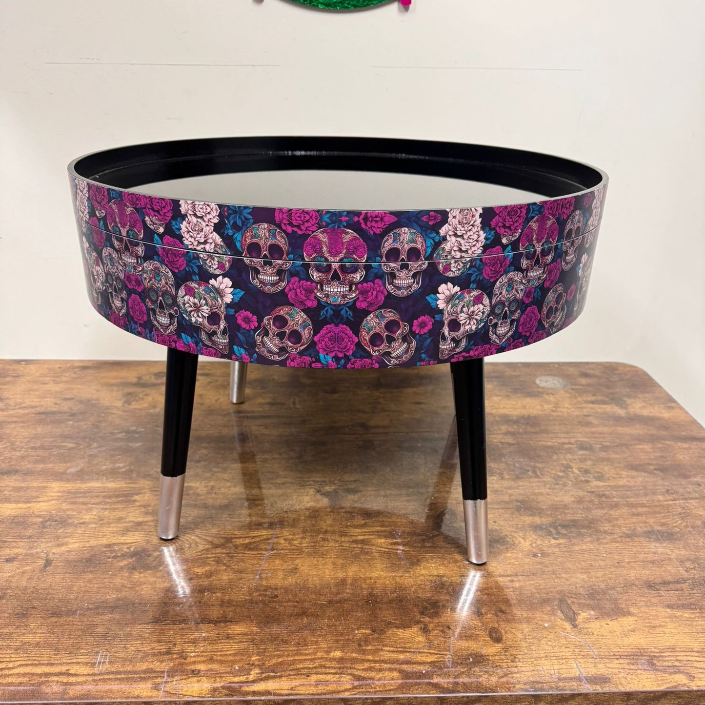 Black & Purple Skull Coffee Table