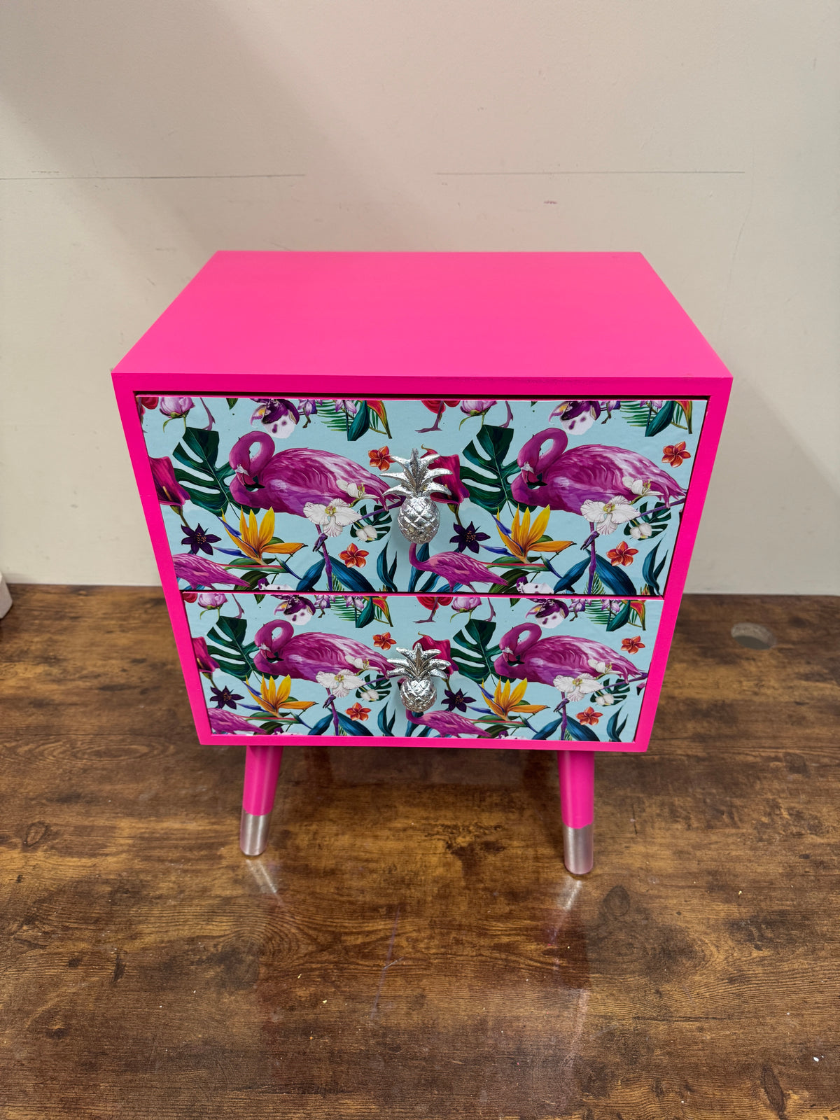 Mint Flamingo Table Square