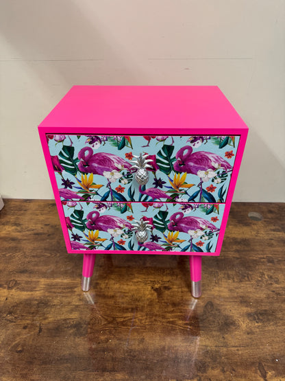 Mint Flamingo Table Square