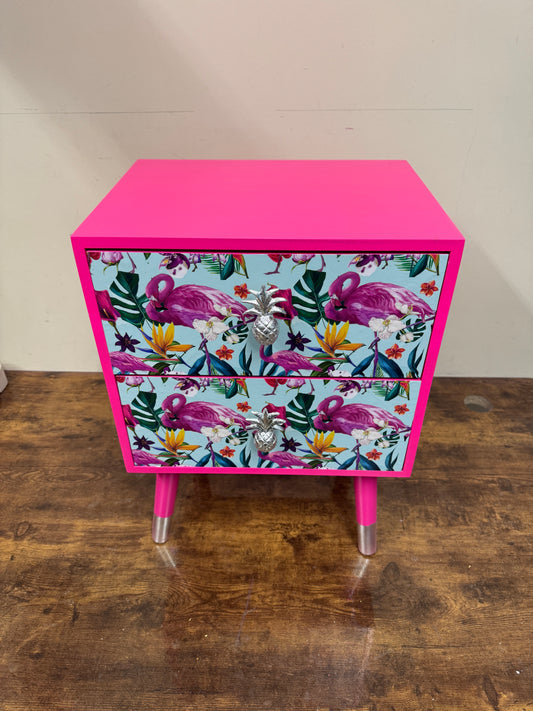 Mint Flamingo Table Square