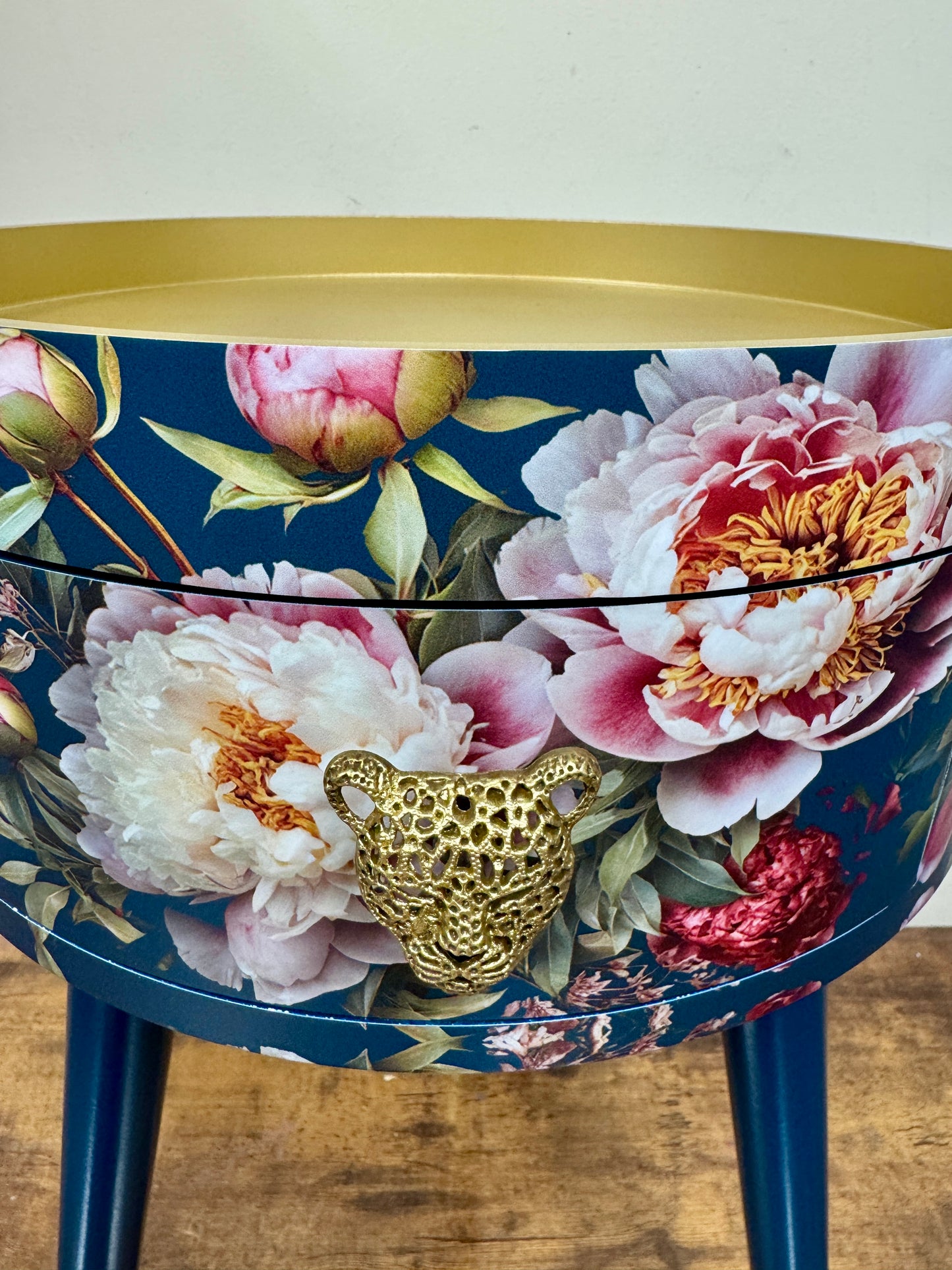 Dark Teal Baroque Floral Table
