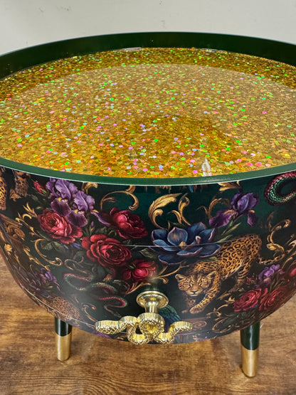 Gilded Jungle - Emerald and gold glitter