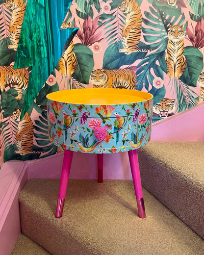 Colourful butterflies and birds table